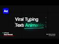 Viral Typing Text & Glowing Code Writing Animation – After Effects Tutorial