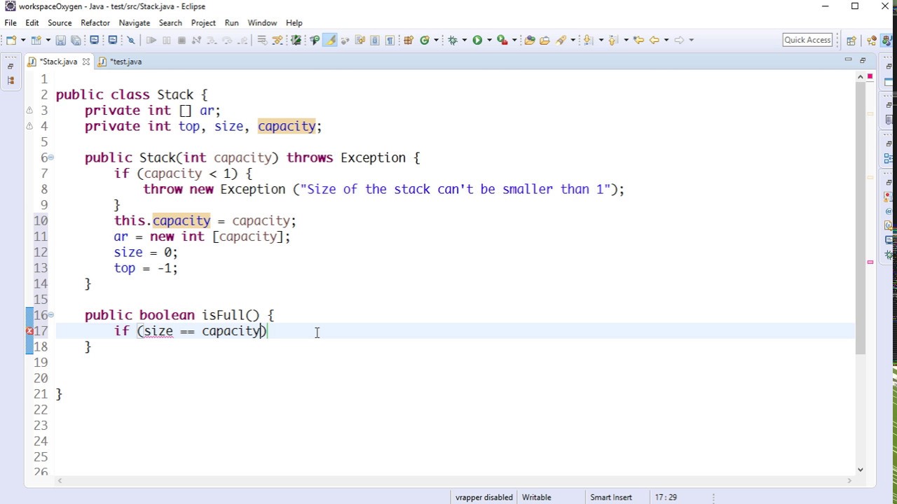 Stack Implementation Using Java (Array Based Implementation) (Bangla ...