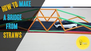 How to make a bridge using straws and cardboard, 10minutes DIY