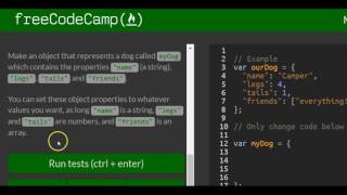 Build Javascript Objects, freeCodeCamp Basic Javascript