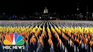 National Mall's 'Field Of Flags' Illuminated Ahead Of Joe Biden's Inauguration | NBC News NOW