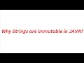 Why strings are immutable in java? | Java Programming