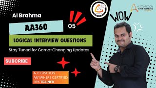 Logical Interview Questions 05 | Vowel or Consonant | Automation Anywhere 360 | AI Brahma