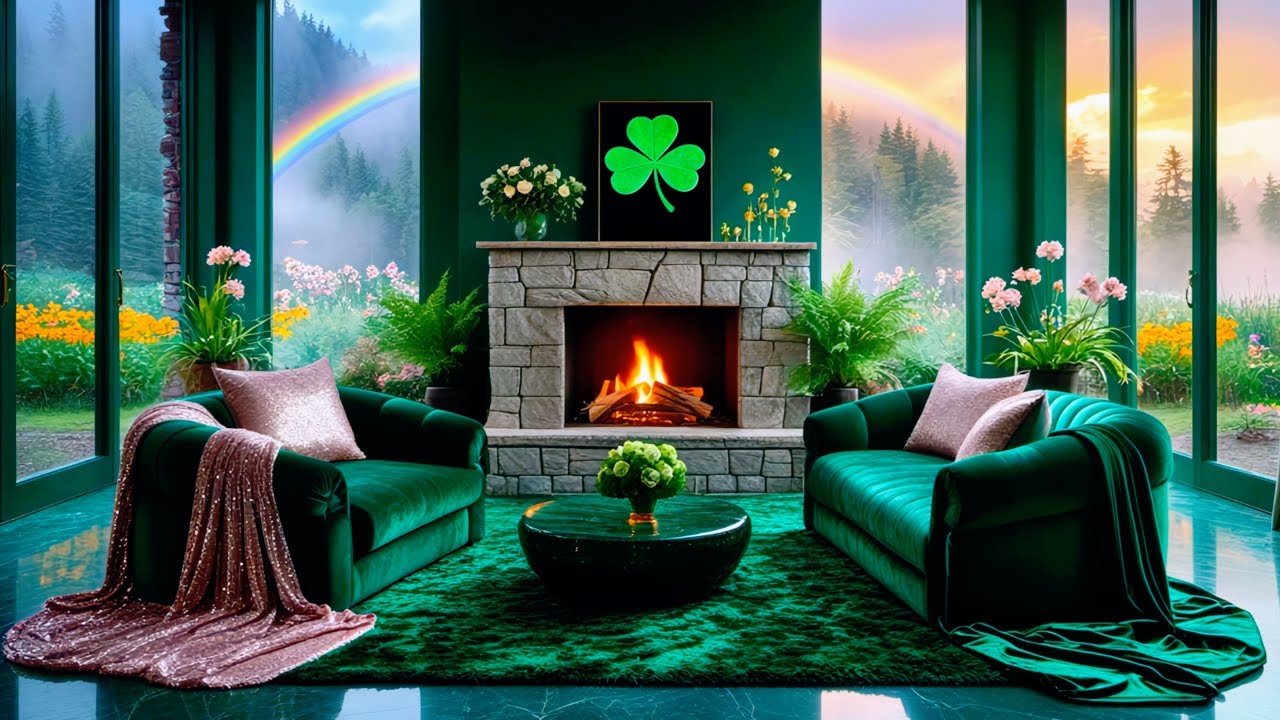 тшшя п Cozy St Patrick S Day Retreat ёями Relaxing Irish Music Fireplace