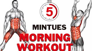 5 MINUTES MORNING EXERCISE🔥 HOME EXERCISE