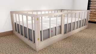Twin size Montessori floor bed DIY plan