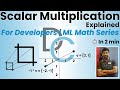 Scalar Multiplication of Vectors in Python – Explained Visually in 2 Mins