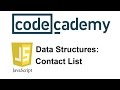 Learn JavaScript with Codecademy: Contact List