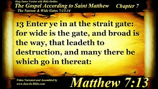 The Gospel of Matthew Chapter 7 - Bible Book #40 - The Holy Bible KJV Read Along Audio/Video/Text