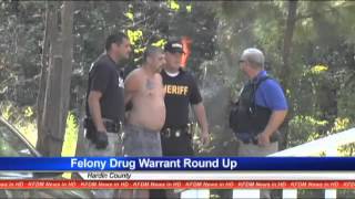 Hardin County officers arrest more than a dozen people on drug felony warrants
