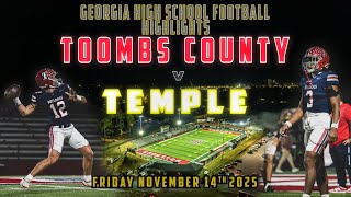 Toombs County vs Temple Full Game Highlights - Georgia High School Football