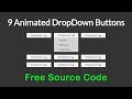Animated Dropdown Buttons With Source Code | Drop Down Menu