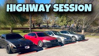 The SQUAD joins a HUGE CRUISE OUT... *HIGHWAY MOBBING*