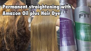 Permanent Straightening with Amazon oil By Fit Plus Cosmetics Pakistan