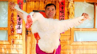 Huge Goose Stuffed With Chili Pepper!  of Spiciness, So Yummy! | Uncle Rural Gou