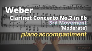 Weber - Clarinet Concerto No.2 in Eb, 3rd Mov: Piano Accompaniment [Moderate]