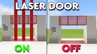 MINECRAFT HOW TO MAKE A LASER DOOR | MINECRAFT AUTOMATIC LASER DOOR TUTORIAL |