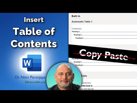 How to Insert Table of Contents in Microsoft word Document – #shorts