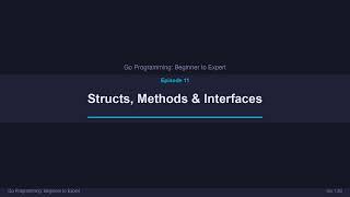 Episode 11: Structs, Methods & Interfaces