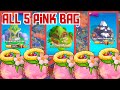 All 5 Pink Bag|Charming Forest|Cozy Village|The Great Dungeon Pink Bag|Family Island Pink Bag