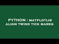 PYTHON : matplotlib align twinx tick marks