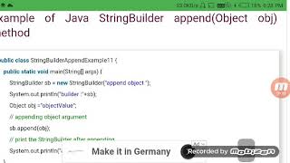 Java string builder append () method(3)