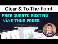 Host Quarto Reports on GitHub Pages for Free