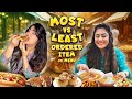 Eating ONLY the MOST vs. LEAST ordered item on the menu ft. @TheThakurSisters24 hours Food Challenge