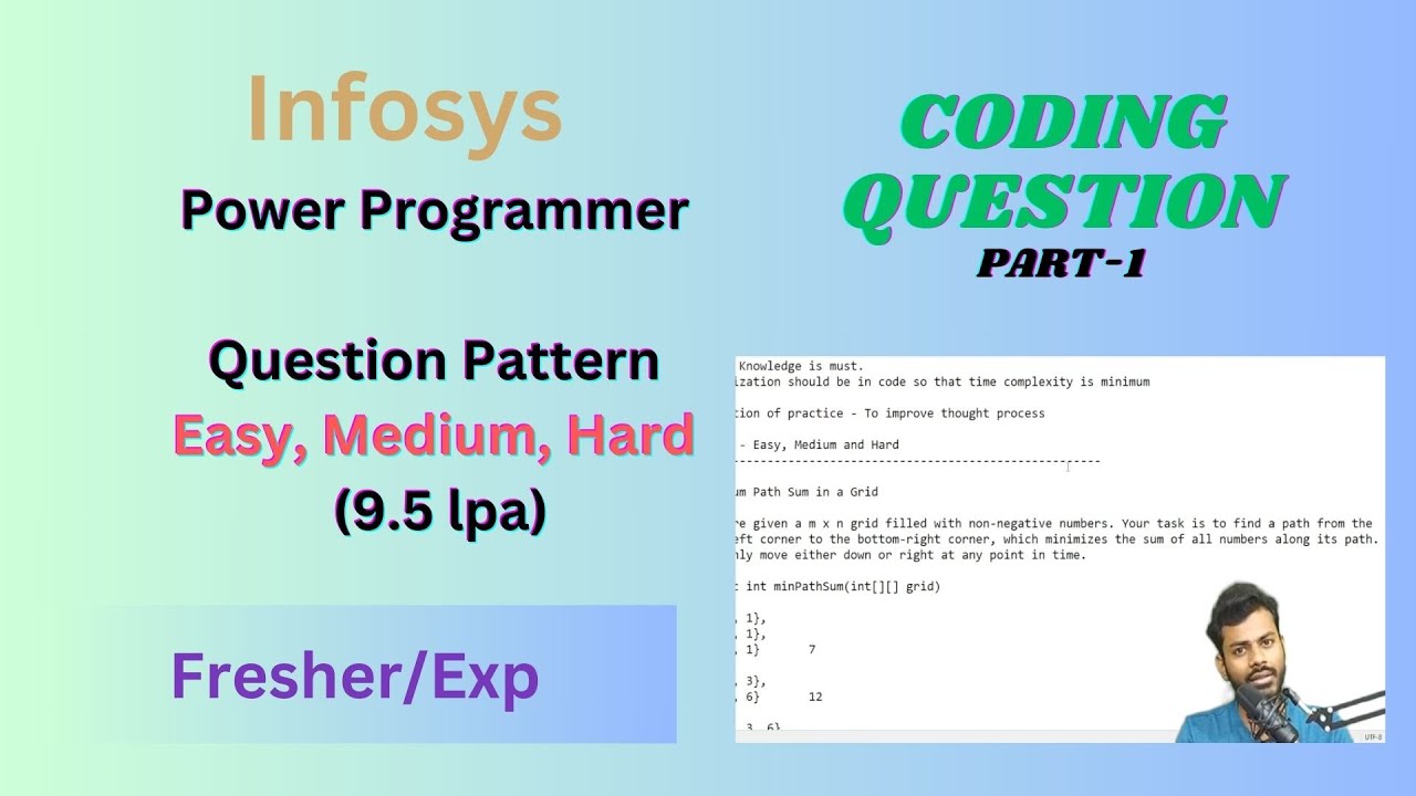 Infosys Power Programmer Question Pattern Coding Question Part