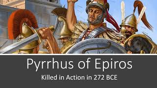 Pyrrhus of Epiros, killed in action in 272 BCE