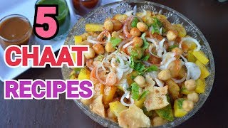 5 DIFFERENT CHAAT RECIPES (IFAR SPECIAL) by YES I CAN COOK #2019Ramadan #ChaatRecipes