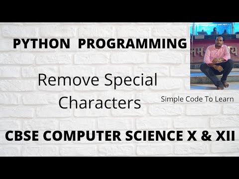 Python Program To Remove Special Characters From String - YouTube