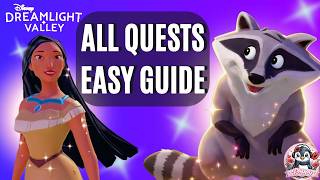 ALL Pocahontas Friendship Quests EASY Guide + Meeko Unlock (Step-by-Step) | Dreamlight Valley
