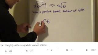 36 - Simplifying Square Roots