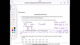 AP Stats Ch 4 Displaying Quantitative Data examples