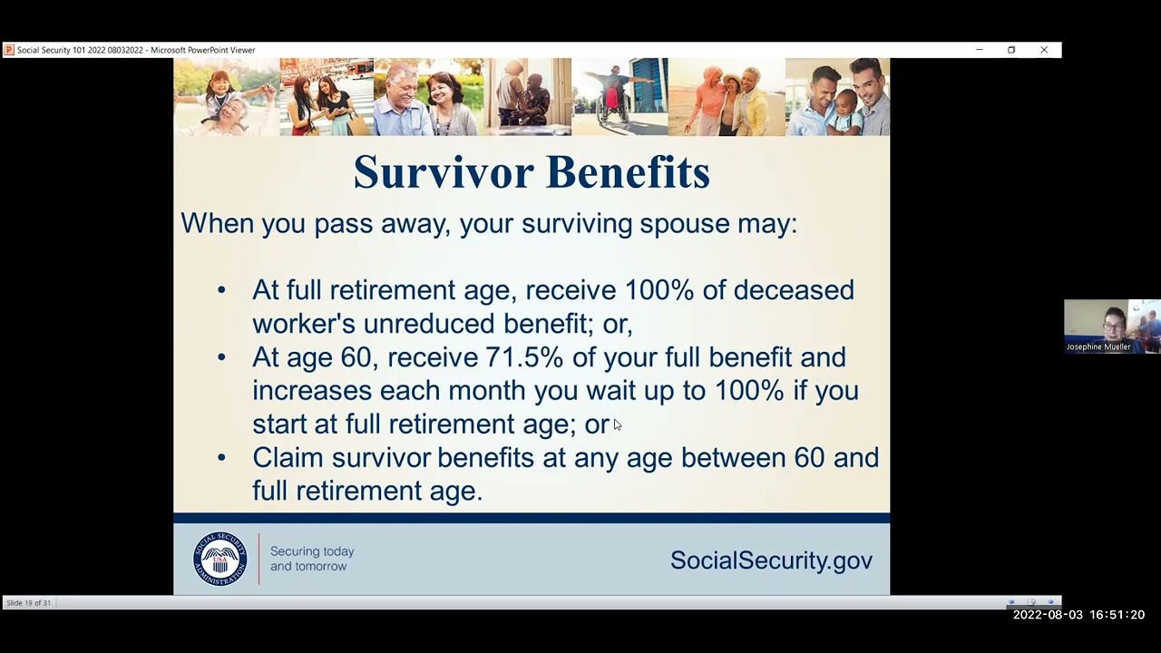 Social Security Survivors Benefits - YouTube