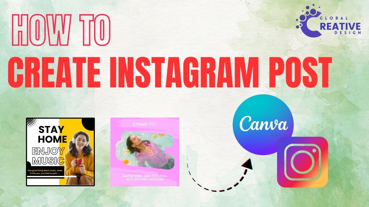 How To Create Instagram Post With Canva Canva Tutorial Youtube