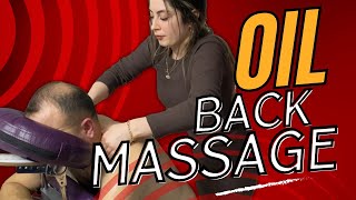 ASMR LADY GAMZE MASSAGE I OIL BACK MASSAGE