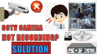 CCTV CAMERA NOT RECORDING? SOLUTION