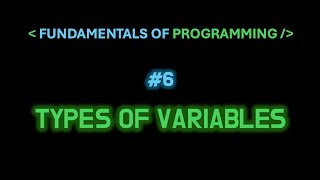 #6 | Types of Variables | Python & Javascript