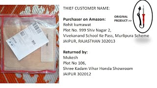 Thief Customer From Amazon Rohit kumawat Jaipur Rajasthan