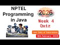 NPTEL Programming in Java – Week 4 Quiz Answers 2026 (Verified by Chatgpt, Gemini AI, Copilot )