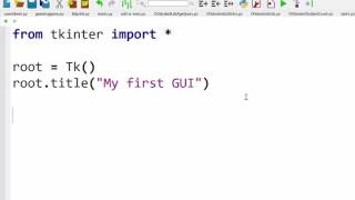 Tkinter - Creating the main window