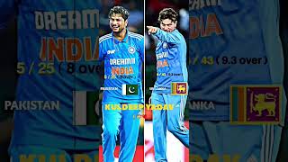 kuldeep yadav wickets against pakistan and srilanka #shorts#cricket  #kuldeepyadav #indvspak