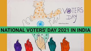 National Voters' Day 2021 in India Drawing | Posters on Voting Awareness | Vote for Better India