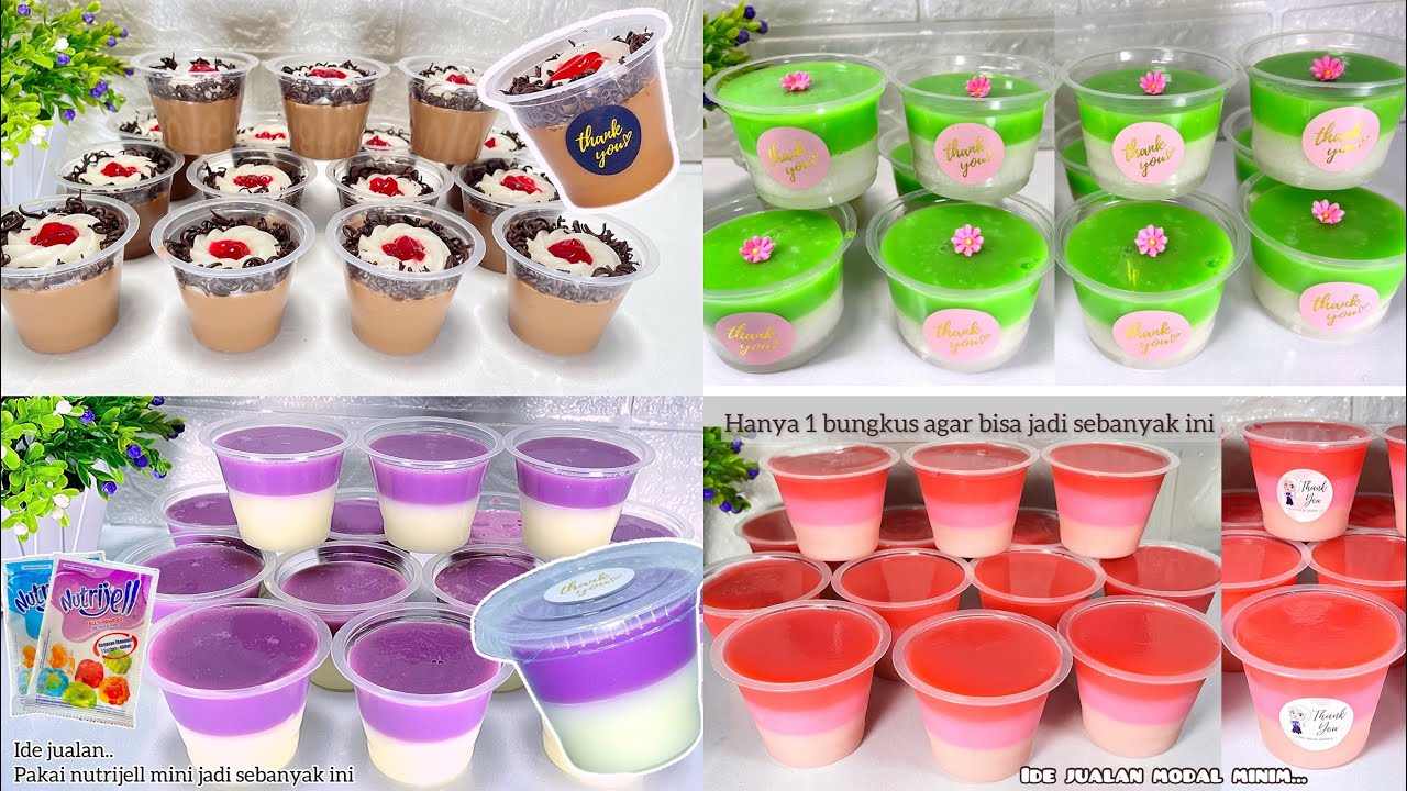 4 Resep Puding Cup Kekinian Untuk Ide Bisnis Jualan Modal Kecil - YouTube