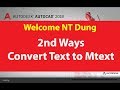 2 WAYS CONVERT TEXT TO MTEXT AUTOCAD 2018 #AUTOCADTUTORIAL