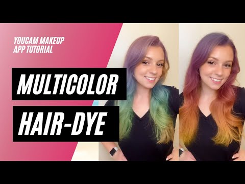 Cómo hacer una transformación de cabello multicolor con YouCam Makeup