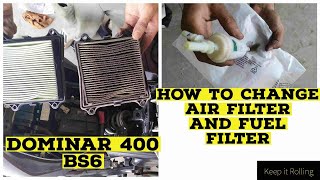 CHANGE AIR & FUEL FILTER ON DOMINAR400 BS6 | TUTORIAL VIDEO #keepitrolling