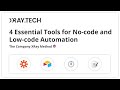 4 Essential Tools for Low-code and No-Code Automation
